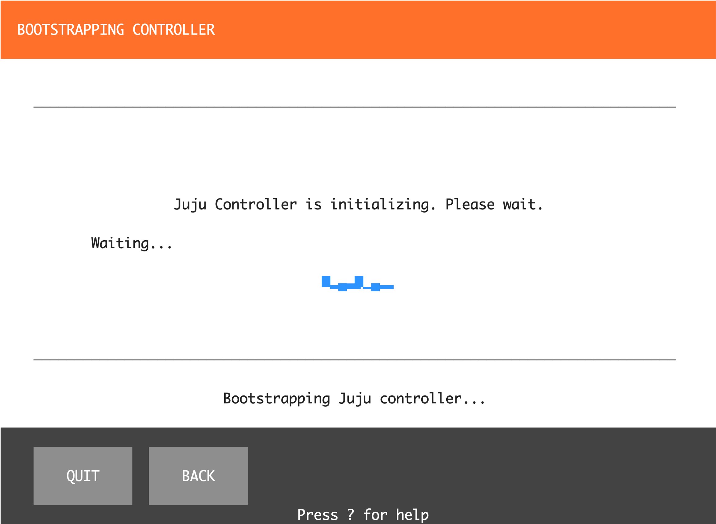 Juju Controller is initializing. Please wait.